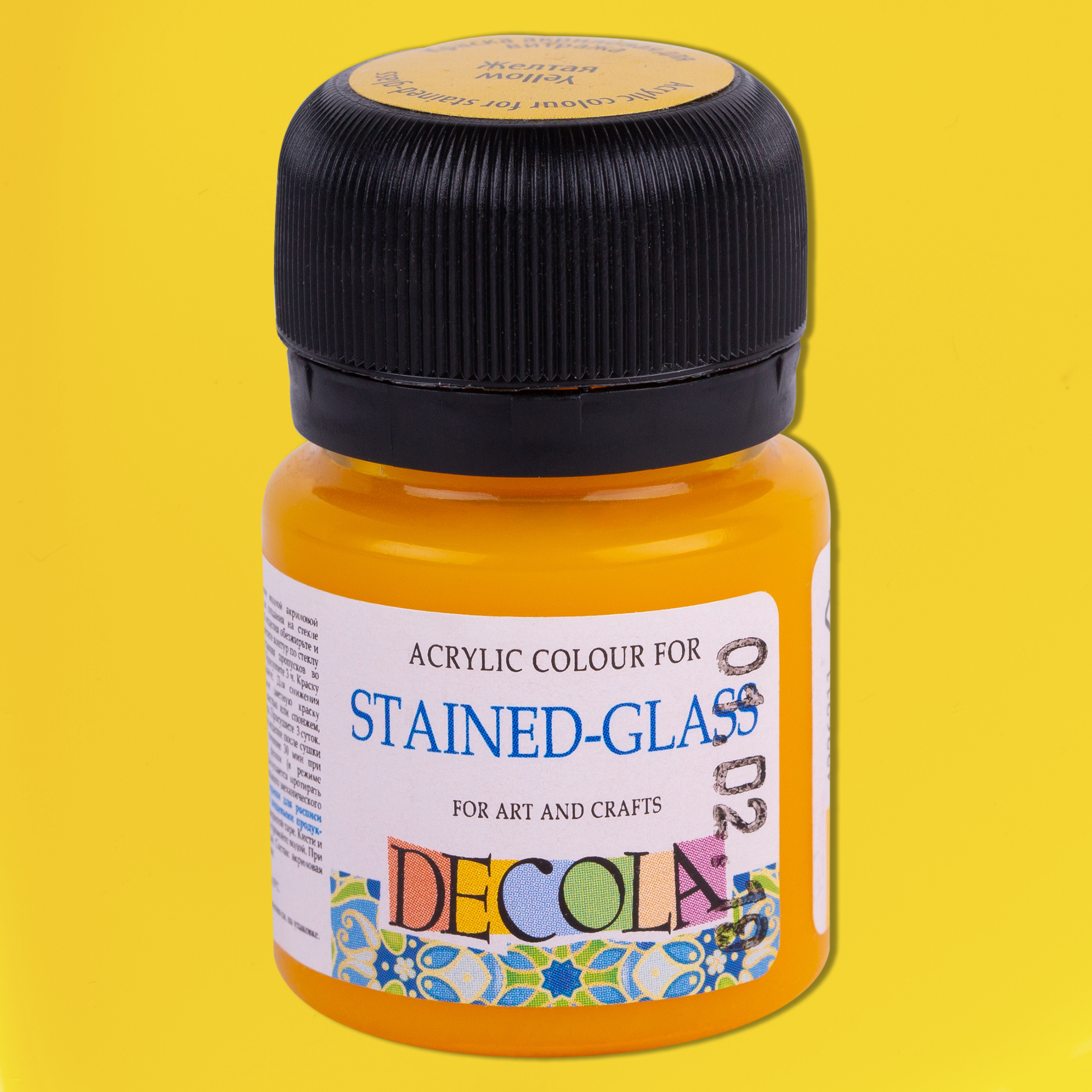 Yellow acrylic for vitrage "Decola"